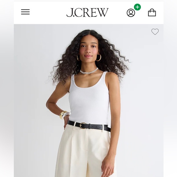 J Crew Vintage Rib Shelf Bra Tank Top - Picture 1 of 2